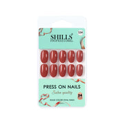 Glossy Solid Color Nails Oval(SPN527-SPN552) - Shills Professional