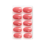 Glossy Solid Color Nails Oval(SPN527-SPN552) - Shills Professional