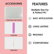 Glossy Solid Color Nails Oval(SPN527-SPN552) - Shills Professional