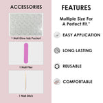 Glossy Solid Color Nails Oval(SPN527-SPN552) - Shills Professional