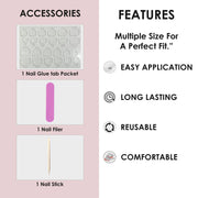 Glossy Solid Color Nails Oval(SPN527-SPN552) - Shills Professional