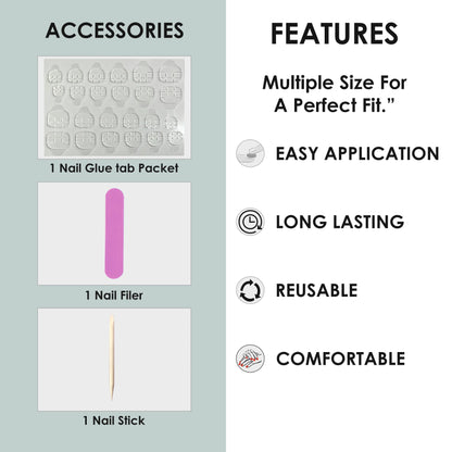 Glossy Solid Color Nails Oval(SPN527-SPN552) - Shills Professional