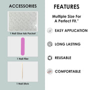 Glossy Solid Color Nails Oval(SPN527-SPN552) - Shills Professional