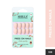 Glossy Solid Color Nails Oval(SPN527-SPN552) - Shills Professional