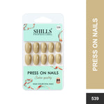 Glossy Solid Color Nails Oval(SPN527-SPN552) - Shills Professional