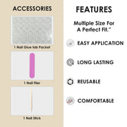 Glossy Solid Color Nails Oval(SPN527-SPN552) - Shills Professional