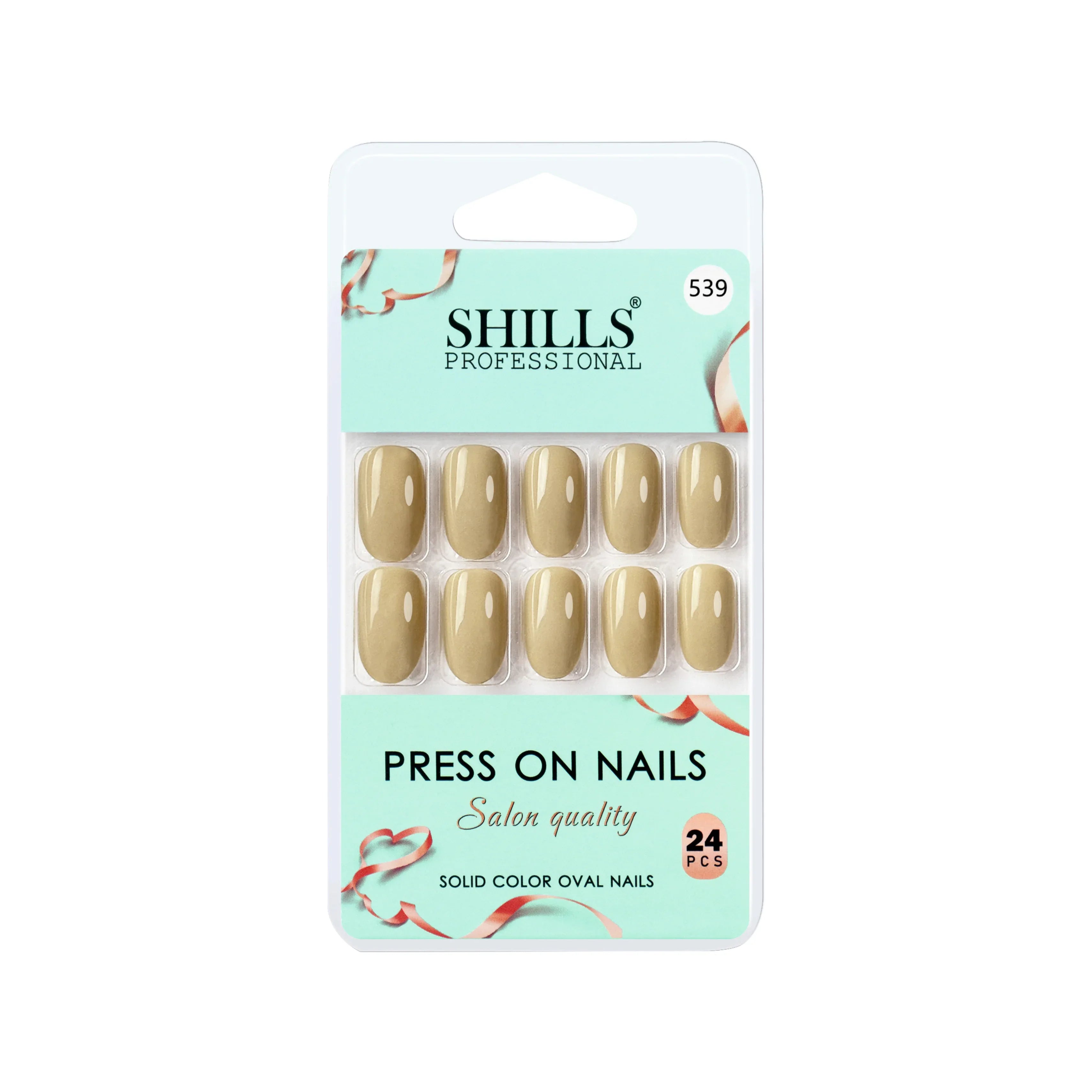 Glossy Solid Color Nails Oval(SPN527-SPN552) - Shills Professional