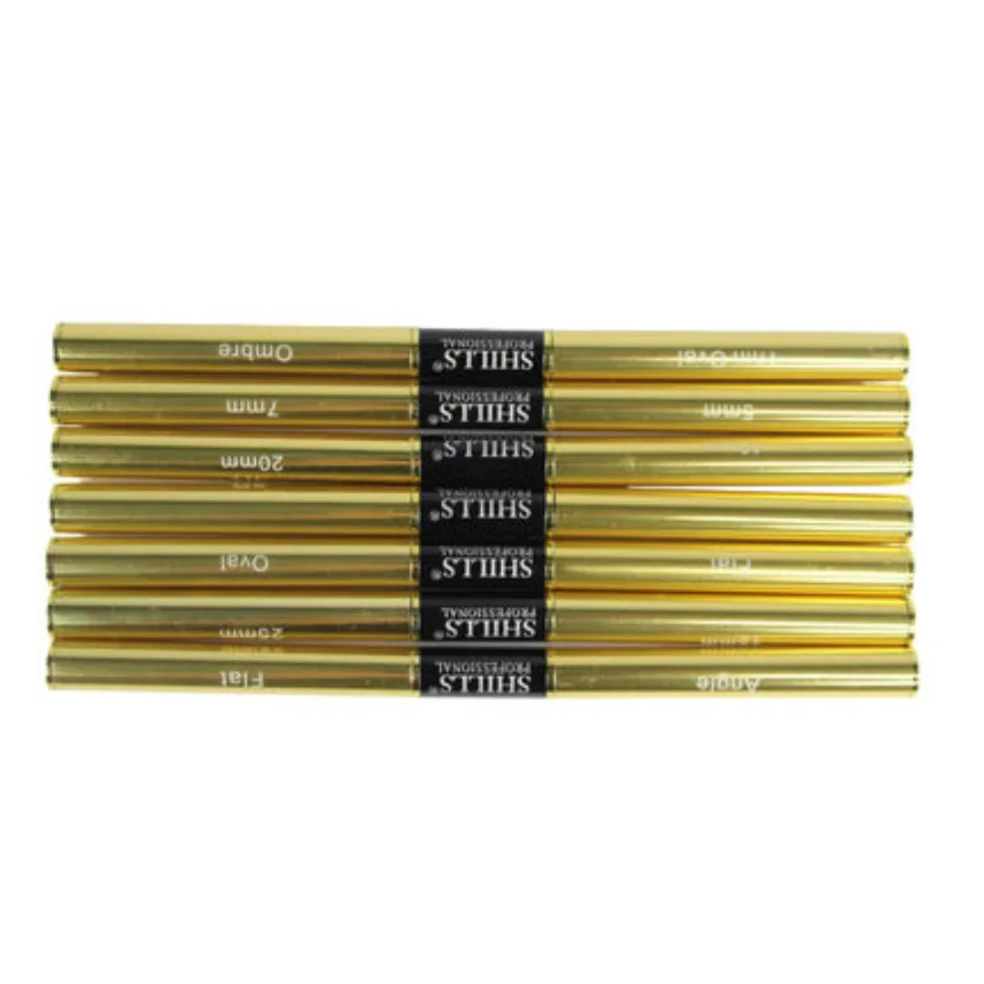 Nail Art Brush Set Golden - Shills Professional