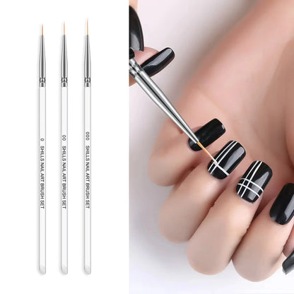 Nail Art White Brush - Shills Professional