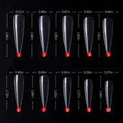 PKT 500pcs StilettoTips Clear