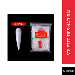 PKT 500pcs Stiletto Tips Natural