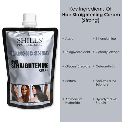 Diamond Shine Hair Straightening Cream (Strong) - Shills Professional