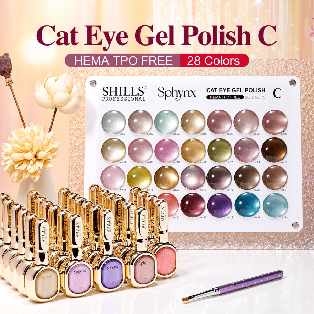 Sphynx Cat Eye Gel Polish Set C