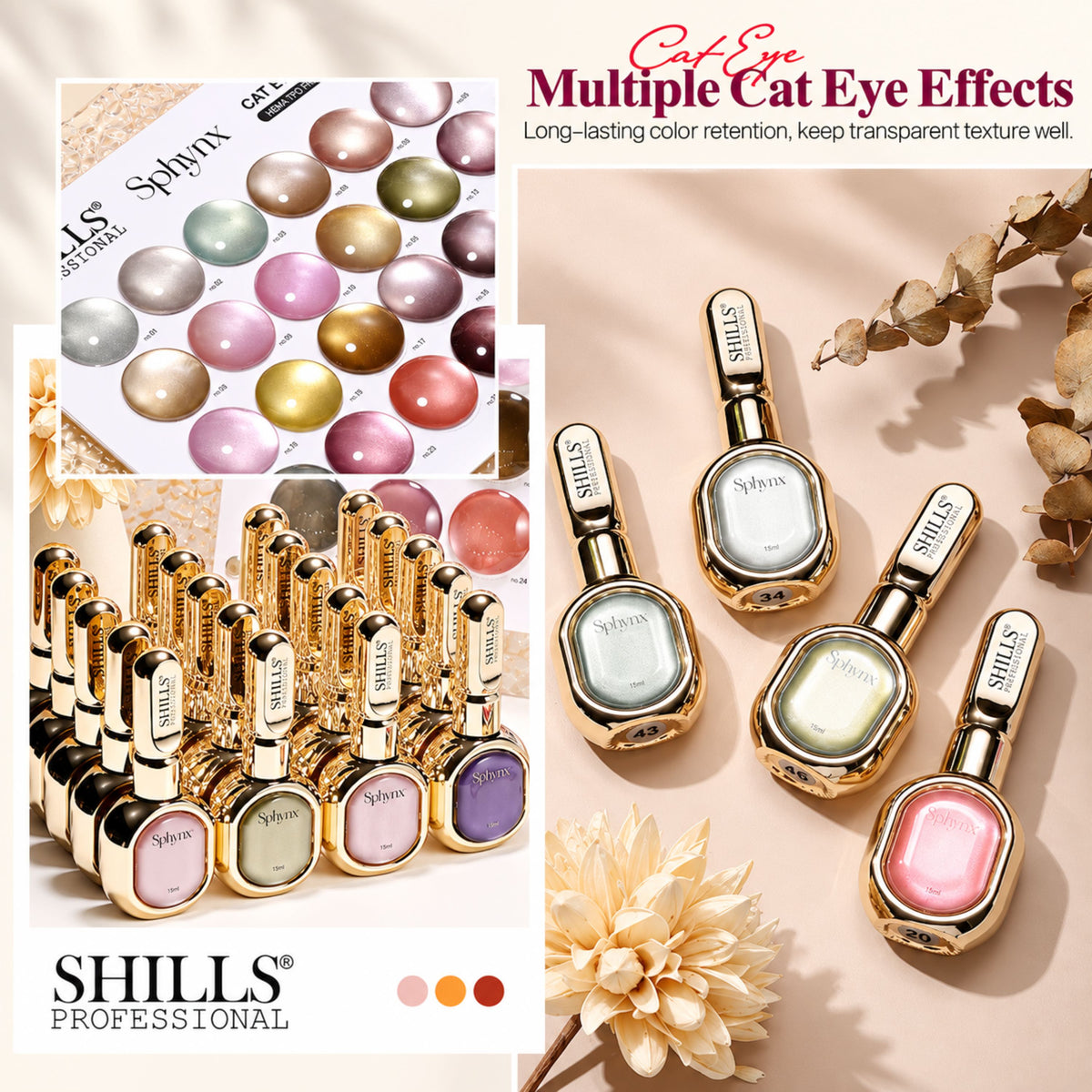 Sphynx Cat Eye Gel Polish Set C