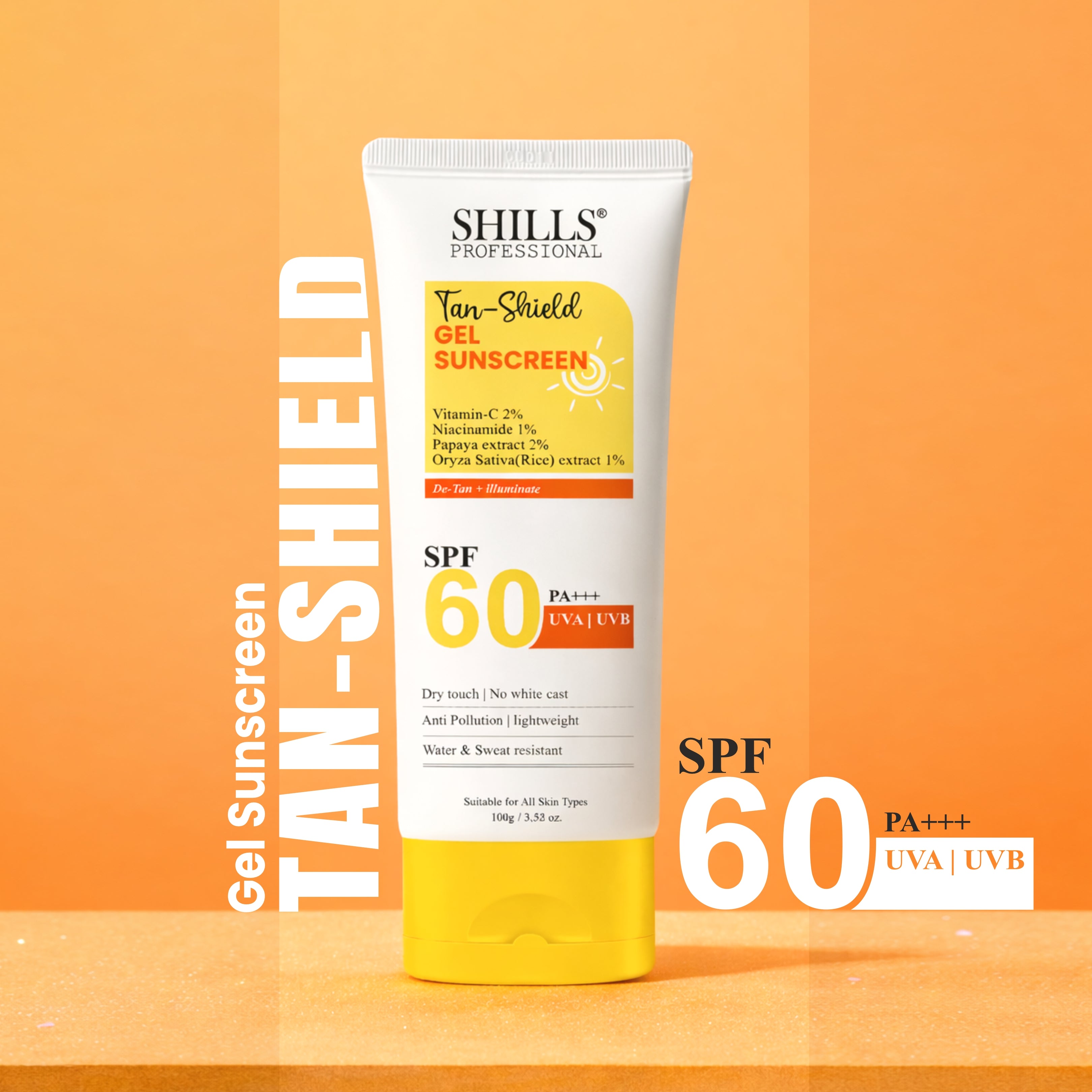 Shills Tan-Shield Gel Sunscreen SPF 60 PA+++