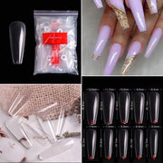PKT 500pcs T-Shape Nail Tips Clear