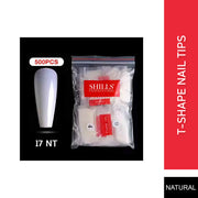 PKT 500pcs T-Shape Nail Tips Natural