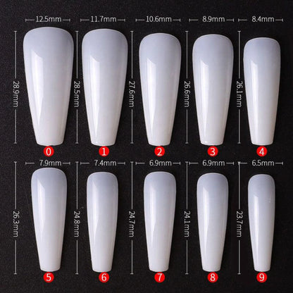 PKT 500pcs T-Shape Nail Tips Natural - Shills Professional