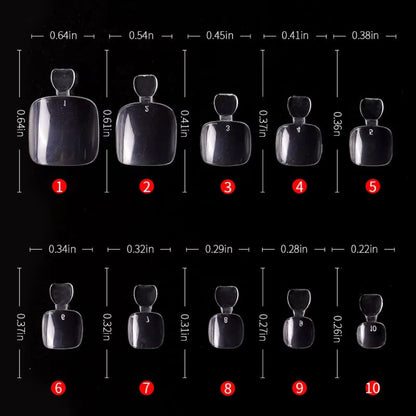 PKT 500pcs Toenails Tips Clear - Shills Professional