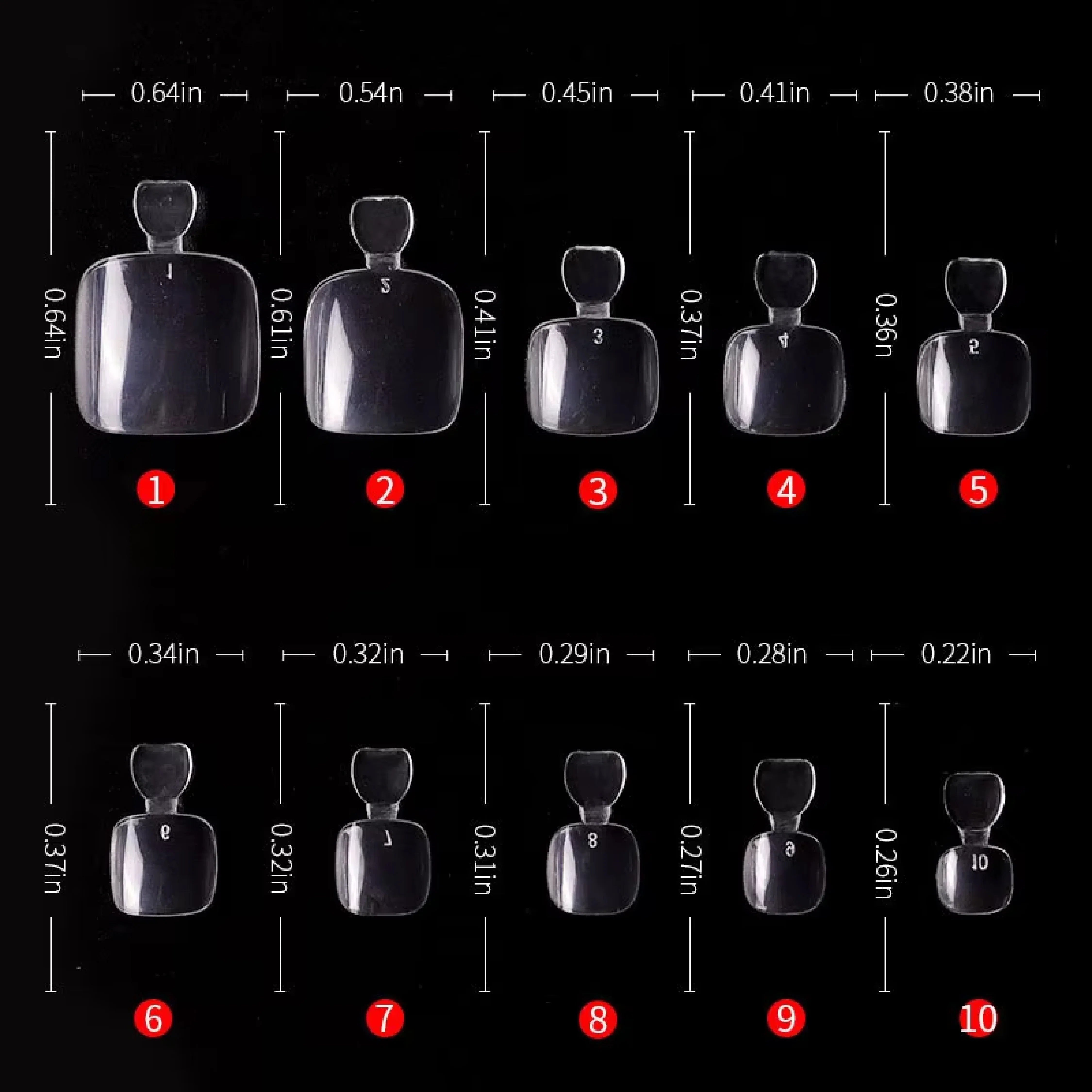 PKT 500pcs Toenails Tips Clear - Shills Professional