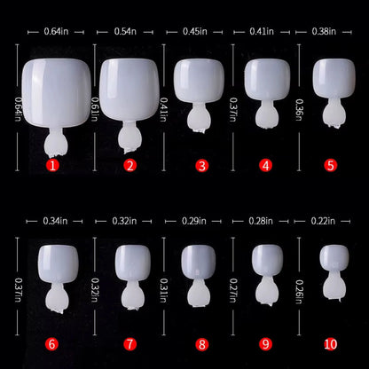 PKT 500pcs Toenails Tips Natural - Shills Professional