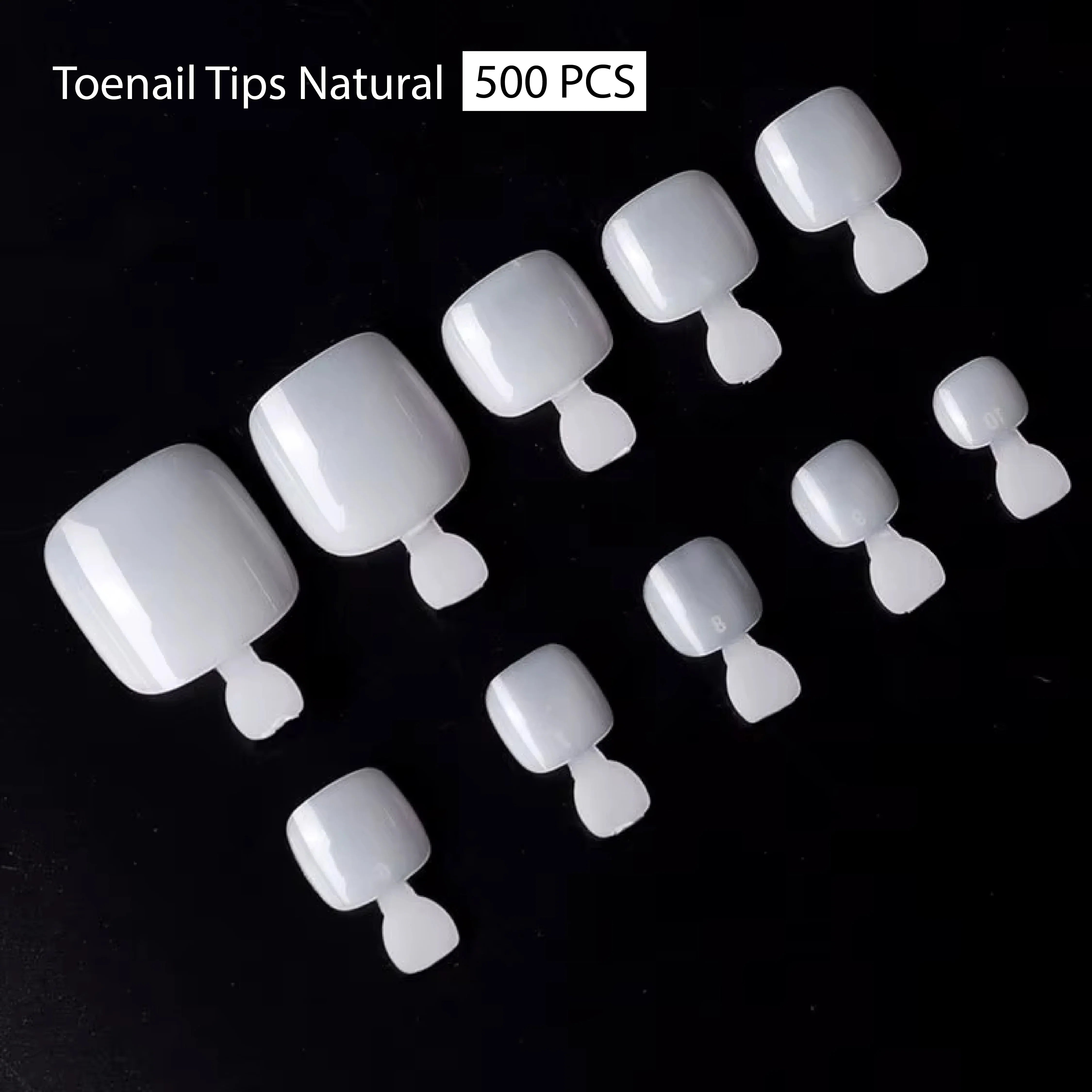 PKT 500pcs Toenails Tips Natural - Shills Professional