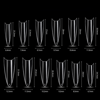 PKT 500pcs StilettoTips Clear