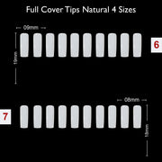 PKT 500pcs Nail Art Tips 4 Size