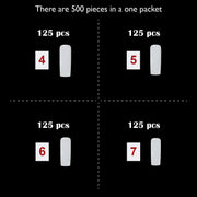 PKT 500pcs Nail Art Tips 4 Size