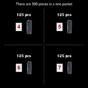 PKT 500pcs Nail Art Tips 4 Size