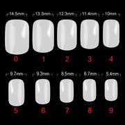 PKT 500pcs Medium Full Cover Nail Tips Natural