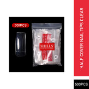 PKT 500pcs Half Cover Nail Tips Clear
