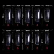 PKT 500pcs Half Cover Nail Tips Clear