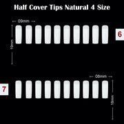 PKT 500pcs Nail Art Tips 4 Size