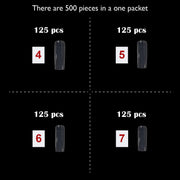 PKT 500pcs Nail Art Tips 4 Size