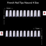 PKT 500pcs Nail Art Tips 4 Size