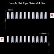 PKT 500pcs Nail Art Tips 4 Size