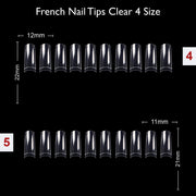 PKT 500pcs Nail Art Tips 4 Size