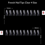 PKT 500pcs Nail Art Tips 4 Size
