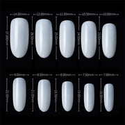 PKT 500pcs Oval Shape Nail Tips Natural