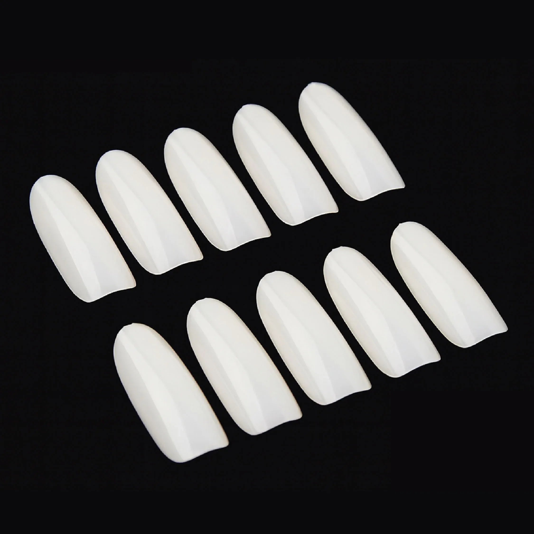 PKT 500pcs Oval Shape Nail Tips Natural - Shills Professional