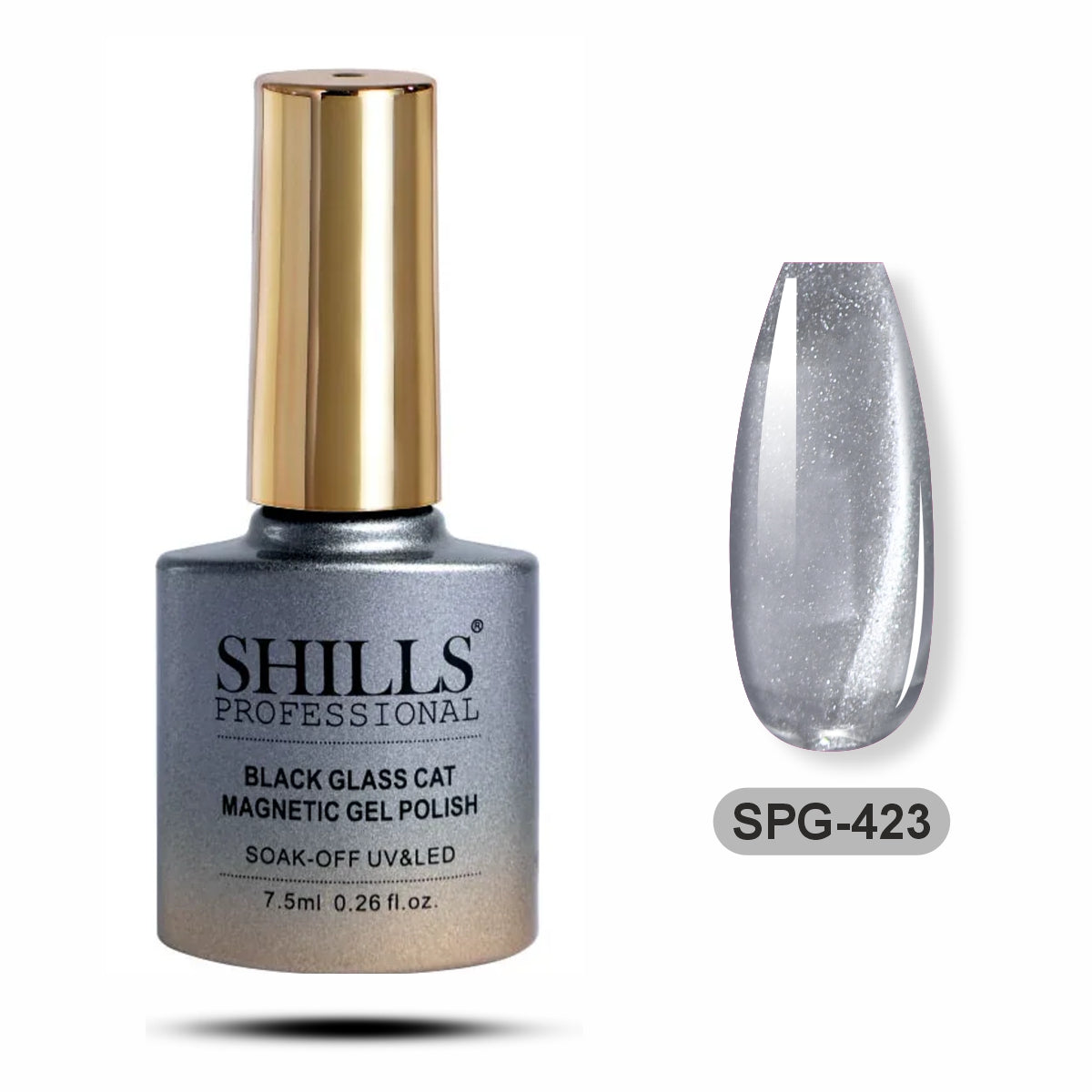 Black Glass Cat Magnetic Gel Polish