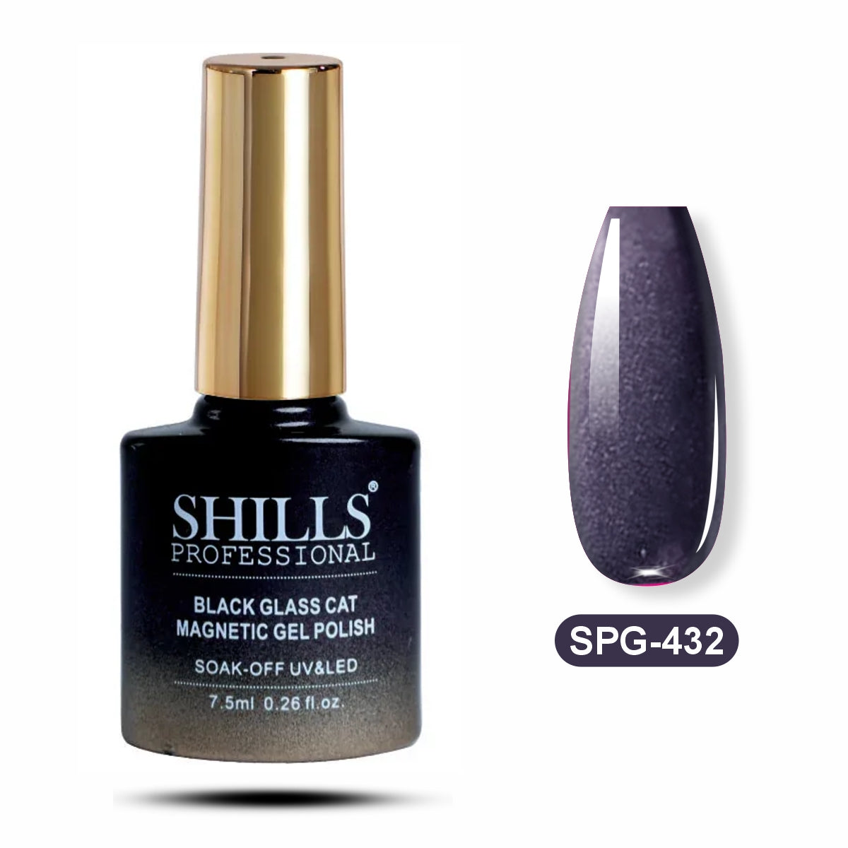 Black Glass Cat Magnetic Gel Polish