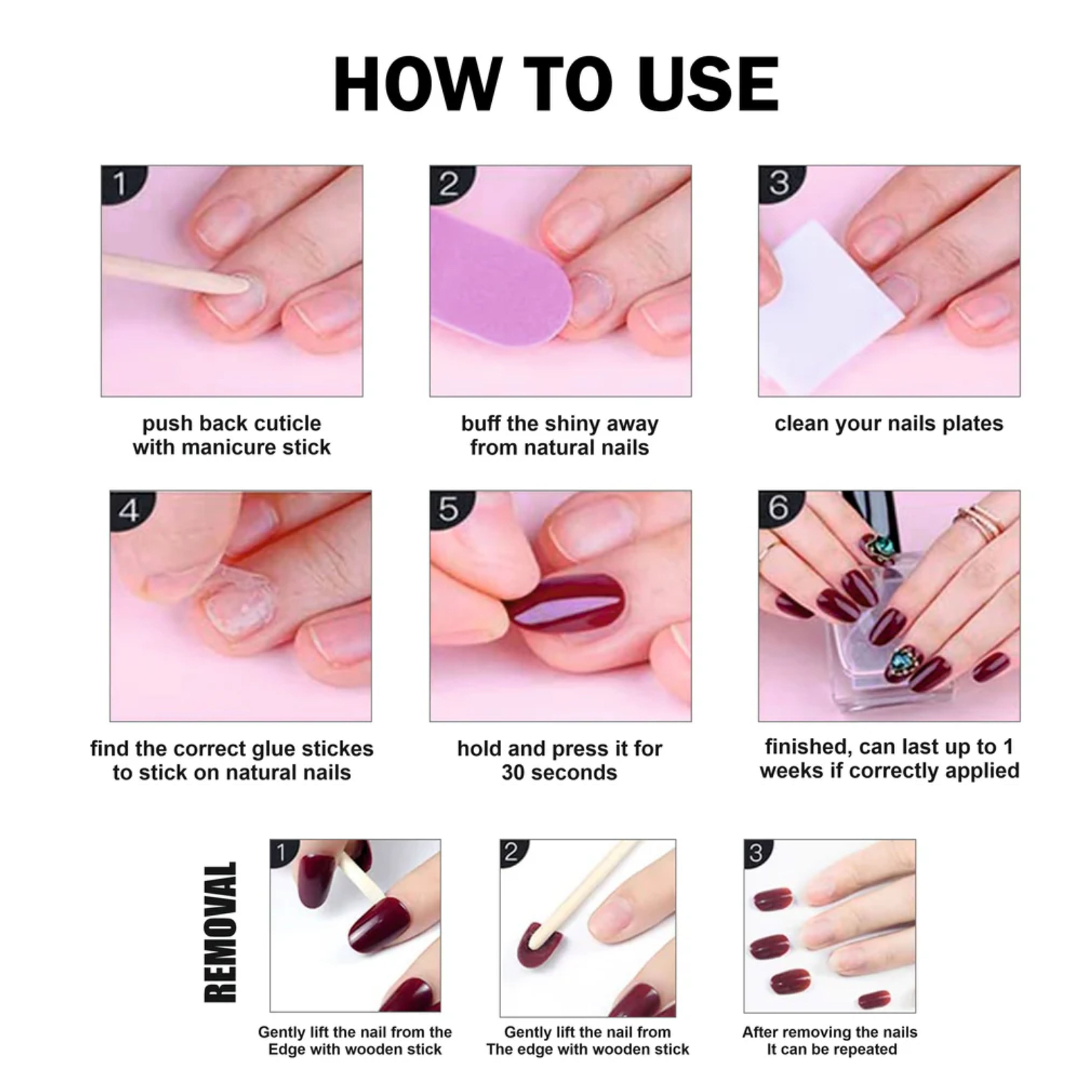 Press On Nail Art Nails Oval (spn708-spn720)