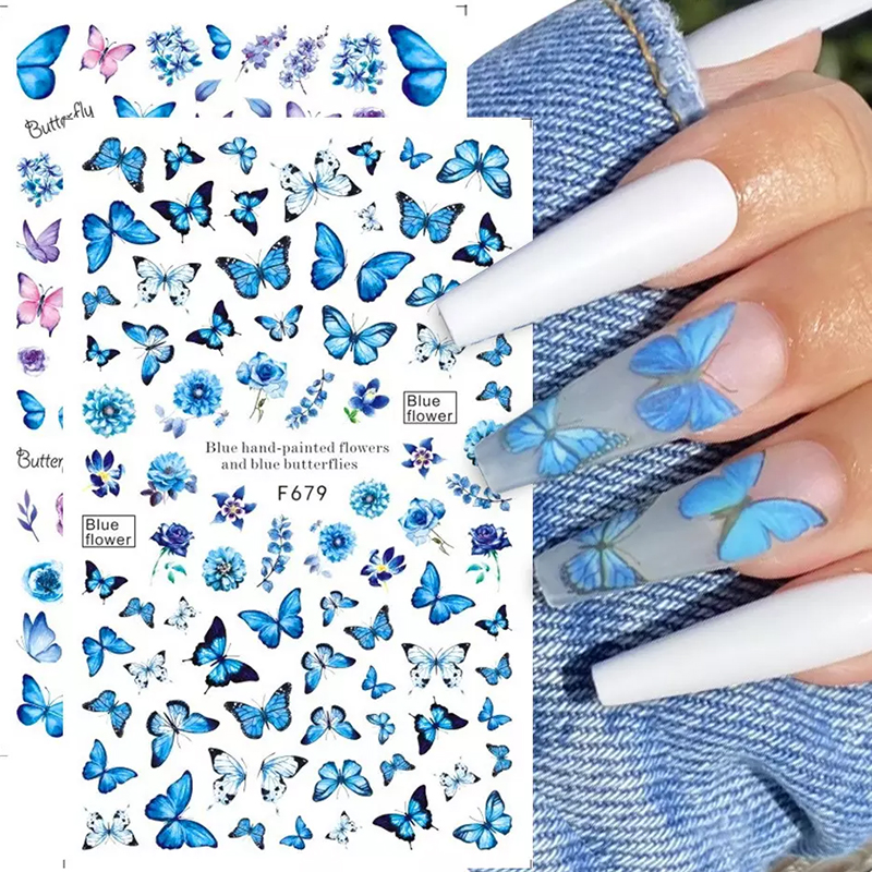 Buy Shills professional Shills Pro. 3D Flower & Butterfly Nail Art Stickers  @ ₹99.00