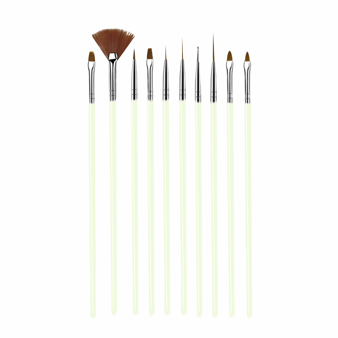 Saviland Nail Art Brushes Set - 6pcs Double-End Nail Art Brushes Kit  Professional Nail Art Tools Kit with Painting Dotting Line Pen for Gel Polish  Nail Design Nail Carving French Nails A-6